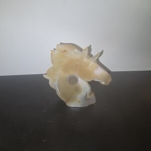 Elegant Cream Unicorn Sculpture